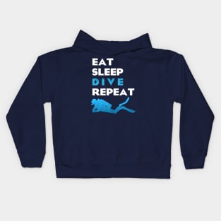 Diver - Eat Sleep Dive Repeat Kids Hoodie